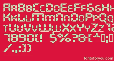 Ghostmachineextended font – Green Fonts On Red Background