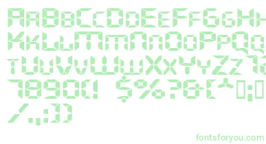 Ghostmachineextended font – Green Fonts On White Background