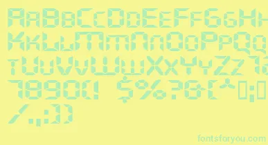 Ghostmachineextended font – Green Fonts On Yellow Background