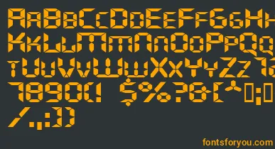 Ghostmachineextended font – Orange Fonts On Black Background