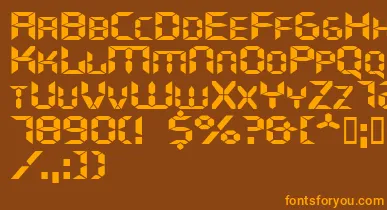 Ghostmachineextended font – Orange Fonts On Brown Background