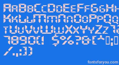Ghostmachineextended font – Pink Fonts On Blue Background
