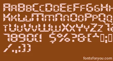 Ghostmachineextended font – Pink Fonts On Brown Background