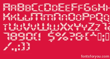 Ghostmachineextended font – Pink Fonts On Red Background