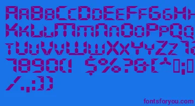Ghostmachineextended font – Purple Fonts On Blue Background