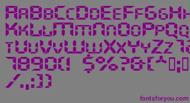 Ghostmachineextended font – Purple Fonts On Gray Background