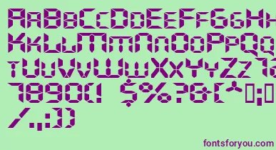 Ghostmachineextended font – Purple Fonts On Green Background
