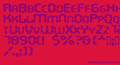 Ghostmachineextended font – Purple Fonts On Red Background