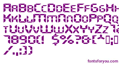 Ghostmachineextended font – Purple Fonts On White Background