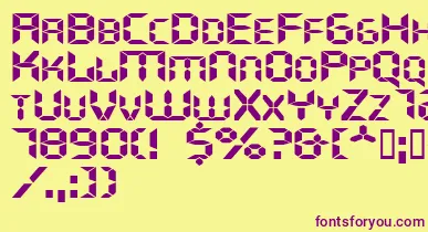 Ghostmachineextended font – Purple Fonts On Yellow Background