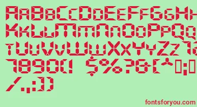 Ghostmachineextended font – Red Fonts On Green Background