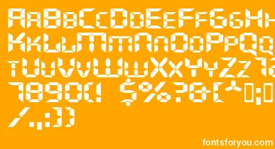 Ghostmachineextended font – White Fonts On Orange Background