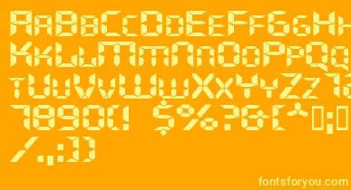 Ghostmachineextended font – Yellow Fonts On an Orange Background
