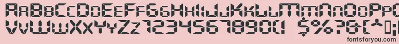 Ghostmachineextended Font – Black Fonts on Pink Background