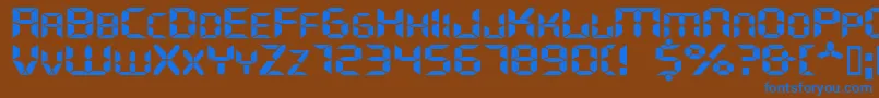 Ghostmachineextended Font – Blue Fonts on Brown Background