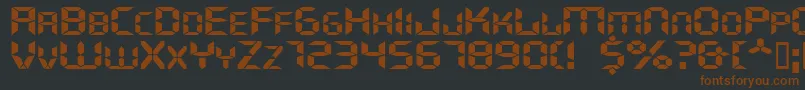Ghostmachineextended Font – Brown Fonts on Black Background