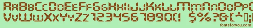 Ghostmachineextended Font – Brown Fonts on Green Background