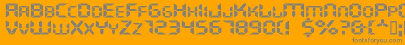 Ghostmachineextended Font – Gray Fonts on Orange Background