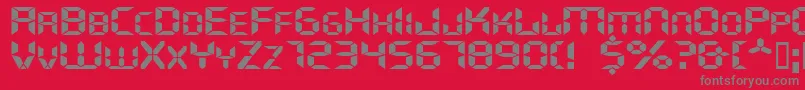 Ghostmachineextended Font – Gray Fonts on Red Background