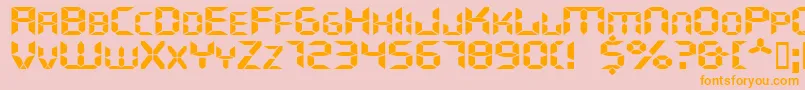 Ghostmachineextended Font – Orange Fonts on Pink Background