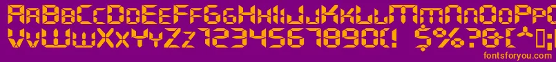 Ghostmachineextended Font – Orange Fonts on Purple Background