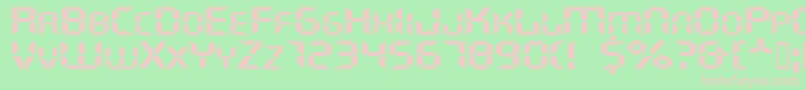 Ghostmachineextended Font – Pink Fonts on Green Background