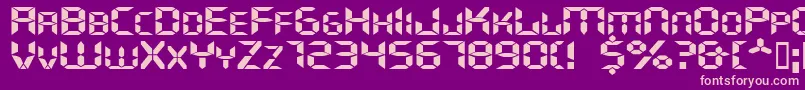 Ghostmachineextended Font – Pink Fonts on Purple Background