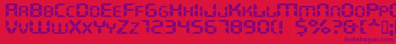 Ghostmachineextended Font – Purple Fonts on Red Background