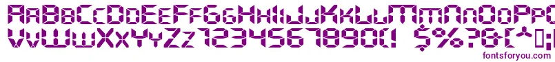 Ghostmachineextended Font – Purple Fonts on White Background