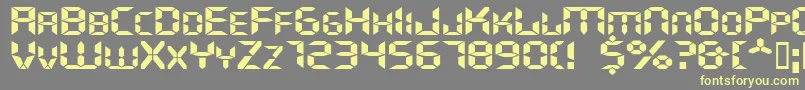 Ghostmachineextended Font – Yellow Fonts on Gray Background