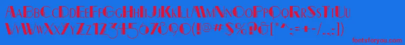 CravatDisplaySsi Font – Red Fonts on Blue Background