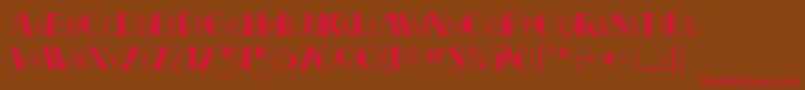 CravatDisplaySsi Font – Red Fonts on Brown Background