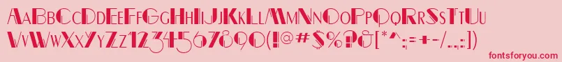 CravatDisplaySsi-Schriftart – Rote Schriften auf rosa Hintergrund