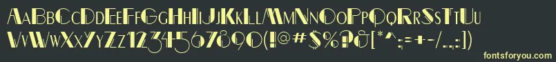 CravatDisplaySsi Font – Yellow Fonts on Black Background