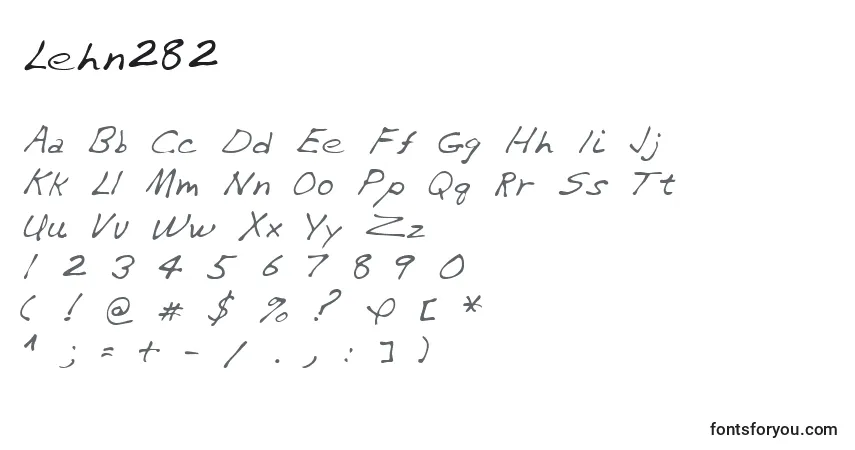 Czcionka Lehn282 – alfabet, cyfry, specjalne znaki