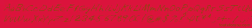 Weitere Informationen zur Lehn282-Schriftart Lehn282-Schriftart – Braune Schriften auf rotem Hintergrund