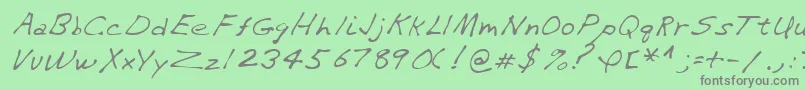 フォントLehn282 – 緑の背景に灰色の文字