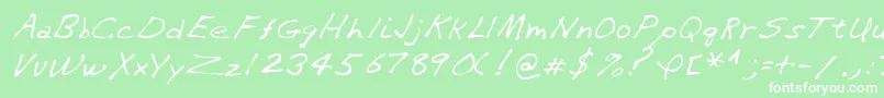フォントLehn282 – 緑の背景に白い文字