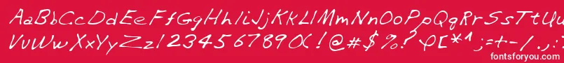 Lehn282 Font – White Fonts on Red Background