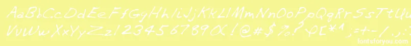 Lehn282 Font – White Fonts on Yellow Background