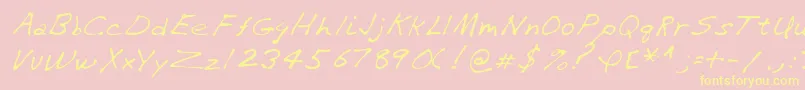 Lehn282 Font – Yellow Fonts on Pink Background