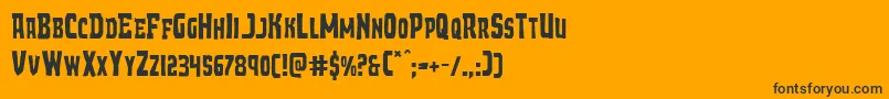 Demonpriest Font – Black Fonts on Orange Background