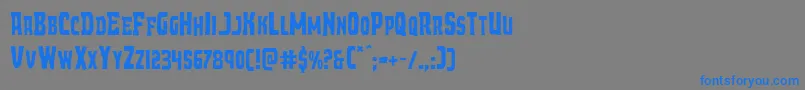 Demonpriest Font – Blue Fonts on Gray Background