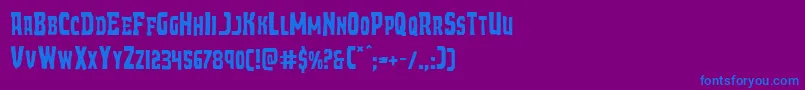 Demonpriest Font – Blue Fonts on Purple Background