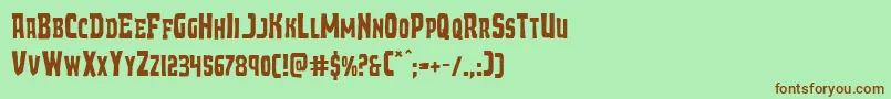 Demonpriest Font – Brown Fonts on Green Background