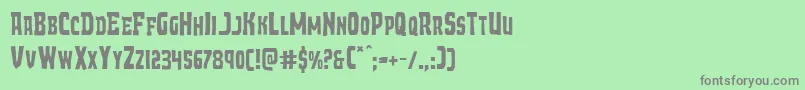 Demonpriest Font – Gray Fonts on Green Background