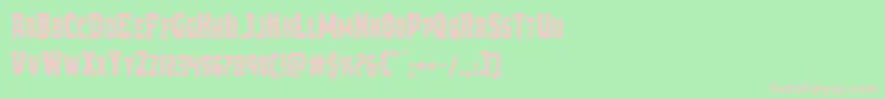 Demonpriest Font – Pink Fonts on Green Background