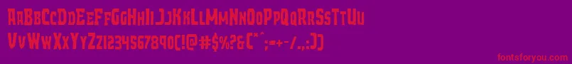 Demonpriest Font – Red Fonts on Purple Background