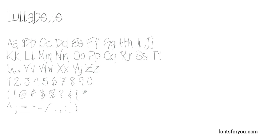 Fuente Lullabelle - alfabeto, números, caracteres especiales