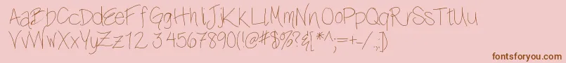 Lullabelle Font – Brown Fonts on Pink Background